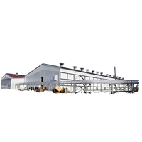 Faible coût Mobile poulet cochon chèvre vache hangar d'élevage Structure en acier poulailler ferme agricole légère en chine norme ASTM
