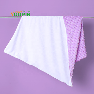 <span class=keywords><strong>Couverture</strong></span> personnalisée pour bébé 30x40 pouces, double couche, en <span class=keywords><strong>Minky</strong></span> Dot et peluche courte, pour impression par sublimation - Product Image 3