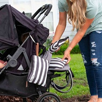 Sac humide rayé imperméable pour les couches de bébé Maillots de bain et les essentiels de voyage