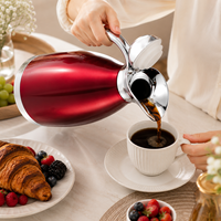 Vente en gros de carafe isotherme à double paroi en acier inoxydable 304 de 2 L pour le café et le thé, idéale pour les hôtels et les restaurants