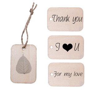 100 pièces inachevé naturel rustique rectangulaire Balsa copeaux de bois creux bricolage conseil avec trous pour suspendre des projets d'artisanat décoratif - Product Image 3