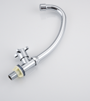 Robinet de cuisine moderne en alliage de zinc, monocommande, chromé, pivotant à 360°, à poser sur comptoir, pour eau froide