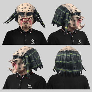 Masques en latex effrayants de <span class=keywords><strong>film</strong></span> d'<span class=keywords><strong>horreur</strong></span> biochimique extraterrestre BAIGE, masques de fête en latex effrayants, couvre-chef de mascarade pour Halloween, accessoires de farce - Product Image 4