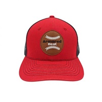 Casquette Trucker 112 la plus vendue avec patch en cuir personnalisé, faible MOQ, article fiable fourni par une usine professionnelle standard