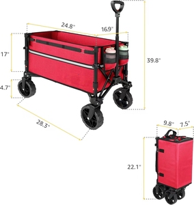 Foldable Utility <b>Wagon</b> with Lightweight Aluminum Frame - Product Image 2