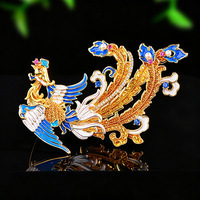 Broche Phénix Chinois Vintage XILIANGFEIZI, Épingle Animale en Émail, Bijou Esthétique Oriental pour Accessoires Cheongsam, Cadeau Femme