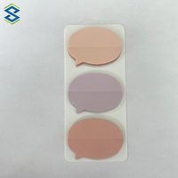 Bloc-notes adhésif rond en PET durable, mini, de forme circulaire, en papier pastel, pour la décoration de planificateur