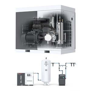 Энергосберегающий бесшумный безмасляный роторно-винтовой воздушный компрессор с частотным регулированием (PM VSD) 7.5-75 кВт, 8-13 бар, CE, для промышленного использования - Product Image 1