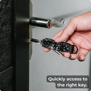 <strong>Key</strong> Organizer for Men <strong>Compact</strong> <strong>Key</strong> <strong>Holder</strong> Minimalist Case Metal <strong>Chain</strong> for Keychain Secures 2-5 <strong>Keys</strong> - Product Image 6