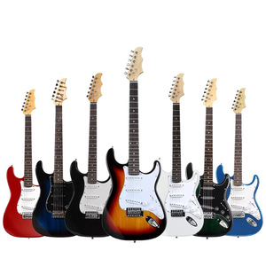 Khuyến mãi lớn! <span class=keywords><strong>Guitar</strong></span> điện đơn dây nhiều màu sắc 39 inch 6 dây dành cho người mới bắt đầu - Product Image 1