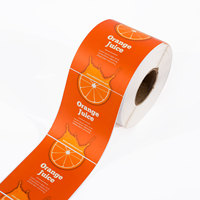 Etiquetas Adhesivas Personalizadas con Logotipo de Marca, Etiquetas Redondas para Hamburguesas, Etiquetas de Papel Vinílico Impermeable en Rollo, Etiquetas Adhesivas para Empaque