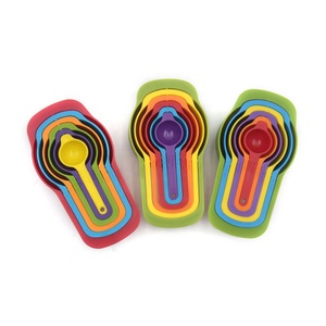 Cucharas y tazas medidoras <span class=keywords><strong>de</strong></span> plástico coloridas para hornear y usar en la cocina Juego <span class=keywords><strong>de</strong></span> herramientas <span class=keywords><strong>de</strong></span> medición esenciales - Product Image 5