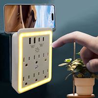 Multiprise US avec 6 prises AC, 2 ports USB et 2 ports Type C, filtre réseau, charge rapide, pour la maison et le bureau