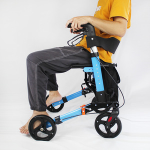 Caddie de courses en alliage d'aluminium avec siège et freins pour personnes âgées bleu 9102 - Product Image 4