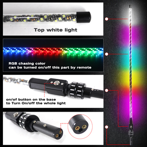 여러 가지 빛깔의 나선형 <span class=keywords><strong>LED</strong></span> 보트 네비게이션 조명 보트 채찍 조명 앵커 폰툰 보트 딩기 카약 해양 선미 조명을 실행 - Product Image 3