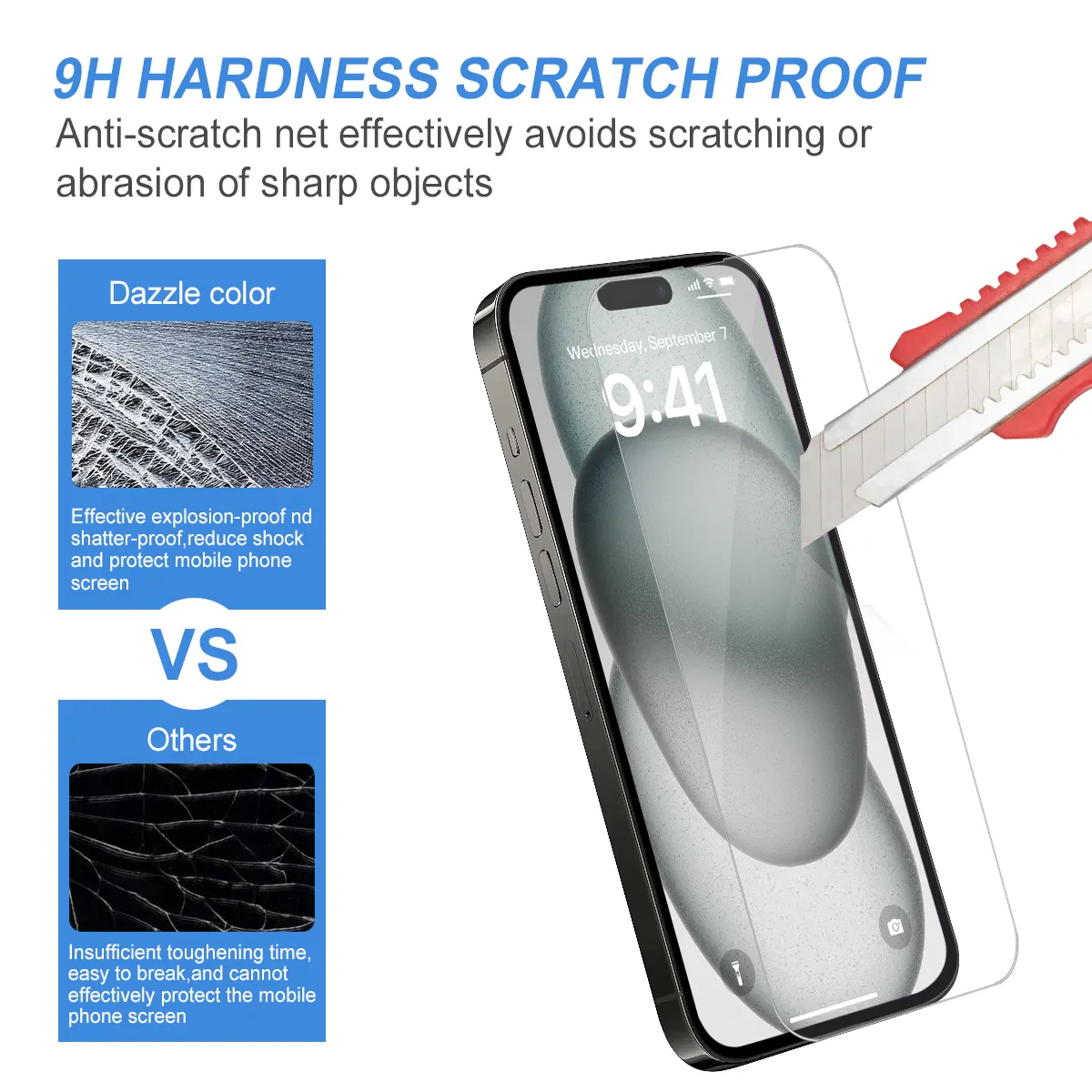 Facile da montare 6d infrangibile allineamento automatico installare Hd 9h senza polvere 21 D protezione dello schermo in vetro temperato per telefono cellulare per Iphone