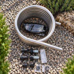 Bobina de Intercambio de Calor de Acero Inoxidable de 38 mm 304 para Calentamiento de Agua con Leña, para Bañeras de Hidromasaje Exteriores y Calentamiento de Tanques - Product Image 1