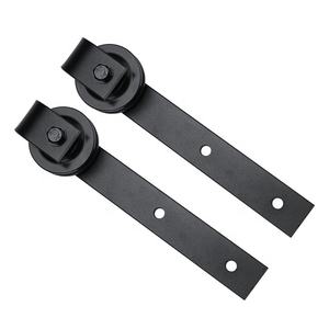 Kit de rails coulissants pour <span class=keywords><strong>porte</strong></span> de grange Gardens Bypass, 13 pieds, <span class=keywords><strong>double</strong></span> <span class=keywords><strong>porte</strong></span>, raccordement de rails, roue ronde, acier au carbone - Product Image 4