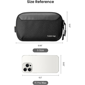 Travel Cable Organizer Pouch Electronics Accessories Organizer Portable Waterproof Carry Case for Cord Charger Cables <b>USB</b> Drive - Product Image 3