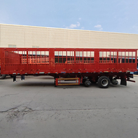 Semi-remorque à ridelles 2/3 essieux 30-80 tonnes, hauteur de ridelles 1,6 m, avec parois latérales fermées, pour le transport de marchandises en vrac et agricole