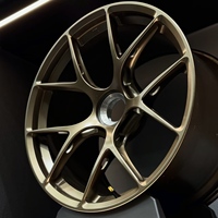 Jantes forgées en alliage Borui Multi Spoke 1PC, finition bronze mat, 17-22 pouces, blocage central, jantes personnalisées 5*120 5*114.3 pour GT3 RS Turbo S