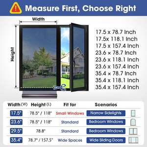 <span class=keywords><strong>Película</strong></span> de ventana, <span class=keywords><strong>película</strong></span> de ventana reflectante de bloqueo solar See Out Not In, Anti UV Static Cling para Windows Office Door 17,7X78,7 pulgadas - Product Image 4