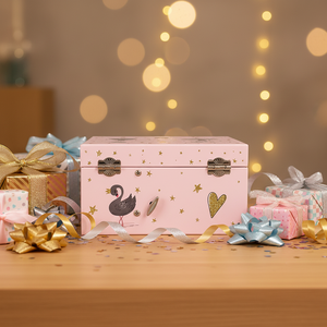 Boîte à musique en bois personnalisée Yiyu avec manivelle, <span class=keywords><strong>ballerine</strong></span> rotative, son de 60 secondes, écologique, luxe rose, Saint-Valentin - Product Image 4