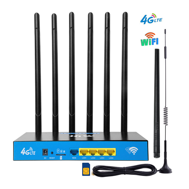 Auto Dual Band 1200Mbps 4 Lan CPE SMA 6 Antenna LTE FDD TDD Universal Modem 3g 4g 5g Industry Wifi Wireless Router With Sim Slot
