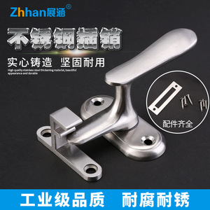 Perno de Puerta de Acero Inoxidable de Montaje Superficial Zhan Han con Manija, Tamaño Pequeño, Diseño Moderno y Simple para Puerta de Madera - Product Image 5