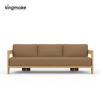 Ensemble de mobilier d'extérieur moderne et imperméable de Foshan pour hôtels et complexes, ensemble de salon de conversation en bois, canapé de jardin