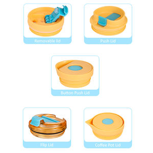 En stock, gobelets réutilisables à couvercle rabattable de 12 oz, en acier inoxydable, isolés sous vide, mug à café pour le bureau, les cafés, les cadeaux - Product Image 5