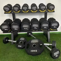 Set Dumbbell Ergonomis Anti-Selip Sepuluh Sudut untuk Penggunaan di Rumah, Peralatan Kebugaran Gym, Latihan Kekuatan Seluruh Tubuh Unisex Kustom