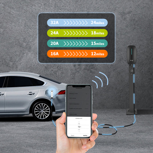 Chargeur mural pour garage domestique 7KW 11KW 22KW avec déverrouillage par carte RFID, voyant LED d'état et câble TPU épais – Station de recharge AC - Product Image 3