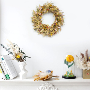<span class=keywords><strong>2023</strong></span> doux rêve décoratif couronne de fleurs séchées guirlande de fleurs pour un ami un cadeau vraie couronne de fleurs maison porte déco - Product Image 2