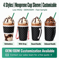 Manchon isotherme pliable en néoprène personnalisé pour tasses à café glacé, réutilisable, pour OEM, support personnalisé pour boissons froides – Vente en gros