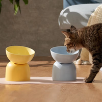 Bols en céramique durables et légers pour animaux de compagnie, chats, chiens et oiseaux, imperméables, nouveau design, bol biseauté, support pour nourriture et eau