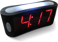 Horloge numérique LED de grande taille en gros, horloge de bureau avec son personnalisé, veilleuse, chambres à coucher