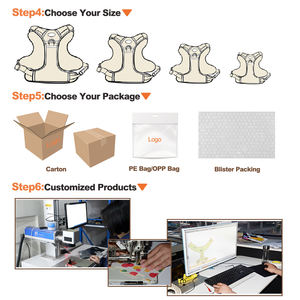 Nefes yansıtıcı sandviç örgü + Metal halka hiçbir çekme köpek yelek koşum tasma seti ayarlanabilir yumuşak yastıklı evcil hayvan yeleği katı toka - Product Image 6