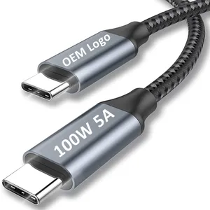 0,3 M 0,5 M 1M 20Gbps 240W Usb C Cable 4K Video de alta resolución para estación de acoplamiento/MacBook/teléfono/portátil