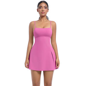 露背定制运动瘦身健身休闲运动服批发女健身房穿网球裙性感运动服 - Product Image 3