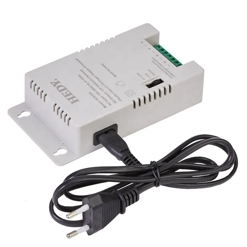 12V/13.5V/15V power supply with cable length compensation switch CCTV power supply