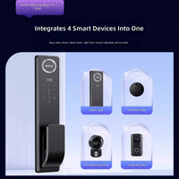 Cerradura Inteligente para Puerta Exterior Tuya, Impermeable, con WiFi, Reconocimiento Facial, Huella Dactilar, Huella de Palma, Videoportero, Control por Aplicación, 6068 Mortise