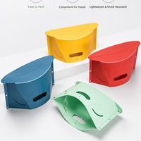 Tabouret pliant en plastique – Portable, idéal pour les sorties, les pique-niques et les fêtes, design compact pour l'attente en file d'attente et compatible avec les poussettes