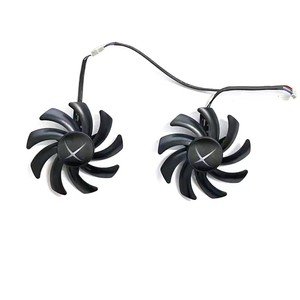 สำหรับเอ็กซ์เอฟเอ็กซ์ ราเดอน RX460 <span class=keywords><strong>470</strong></span> 470D 474 480 แบล็ค วูล์ฟกราฟิกการ์ดพัดลมทดแทน - Product Image 4