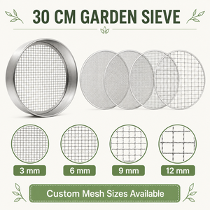 Setaccio da Giardino in Acciaio Inox 304, 30cm con Rete Intercambiabile <span class=keywords><strong>per</strong></span> Compost e <span class=keywords><strong>Terriccio</strong></span> - Product Image 5