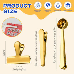 กระเป๋าใส่ขนมปังคลิปหนีบหนังสือทำจากสแตนเลส410ถุงใส่ขนมขบเคี้ยว - Product Image 3