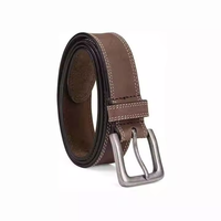 Ceintures populaires en cuir de vachette pour hommes, ceintures en cuir fendu avec boucles à ardillon, noires, décontractées, style logo personnalisé
