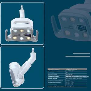 Lampada Dentale a Sei LED con Display Digitale, Luce Fredda Bicolore per Poltrona Odontoiatrica, Alimentazione Elettrica per Cani - Product Image 2