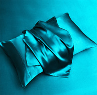 Parure de lit de luxe américaine en satin de soie, 4 pièces, taille Queen/King, housse de couette, drap-housse, taies d'oreiller - Utilisation hôtelière/mariage, 600 fils/cm²