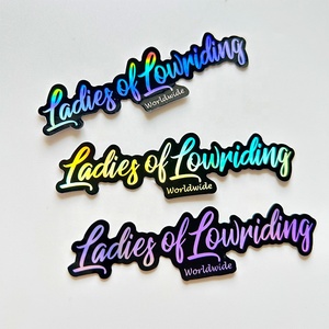 Promotional Custom High Quality Removable Irregular Shape Holographic Sticker Waterproof Die Cut Laser Hologram Sticker Printing